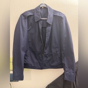 Vintage 60’s Men's Navy Blue USAF Utility Workwear Uniform Military Jacket 38L